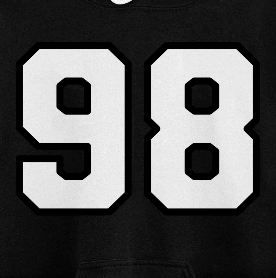 Number 98 Varsity Sports Style Pullover Hoodie