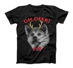 Oh Deer Akita Xmas Red Bowtie Christimas Outfit T-Shirt