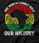 One Month Cant Hold Our History Pan African Black History T-Shirt