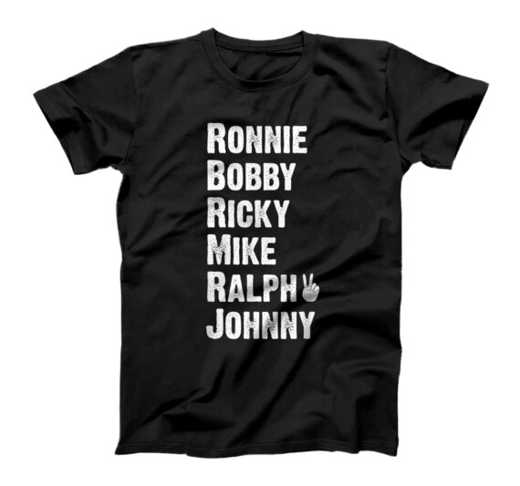Peace Sign Ronnie Bobby Ricky Mike Ralph Johnny T-Shirt