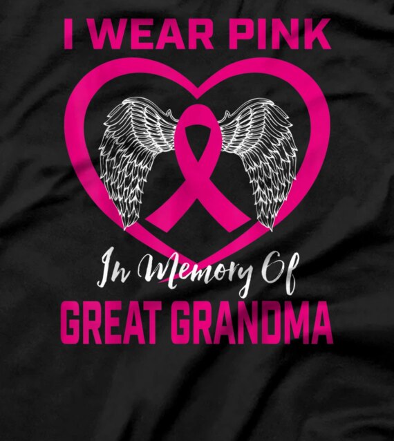 Pink In Memory Of My Great Grandma Breast Cancer Awareness T-Shirt