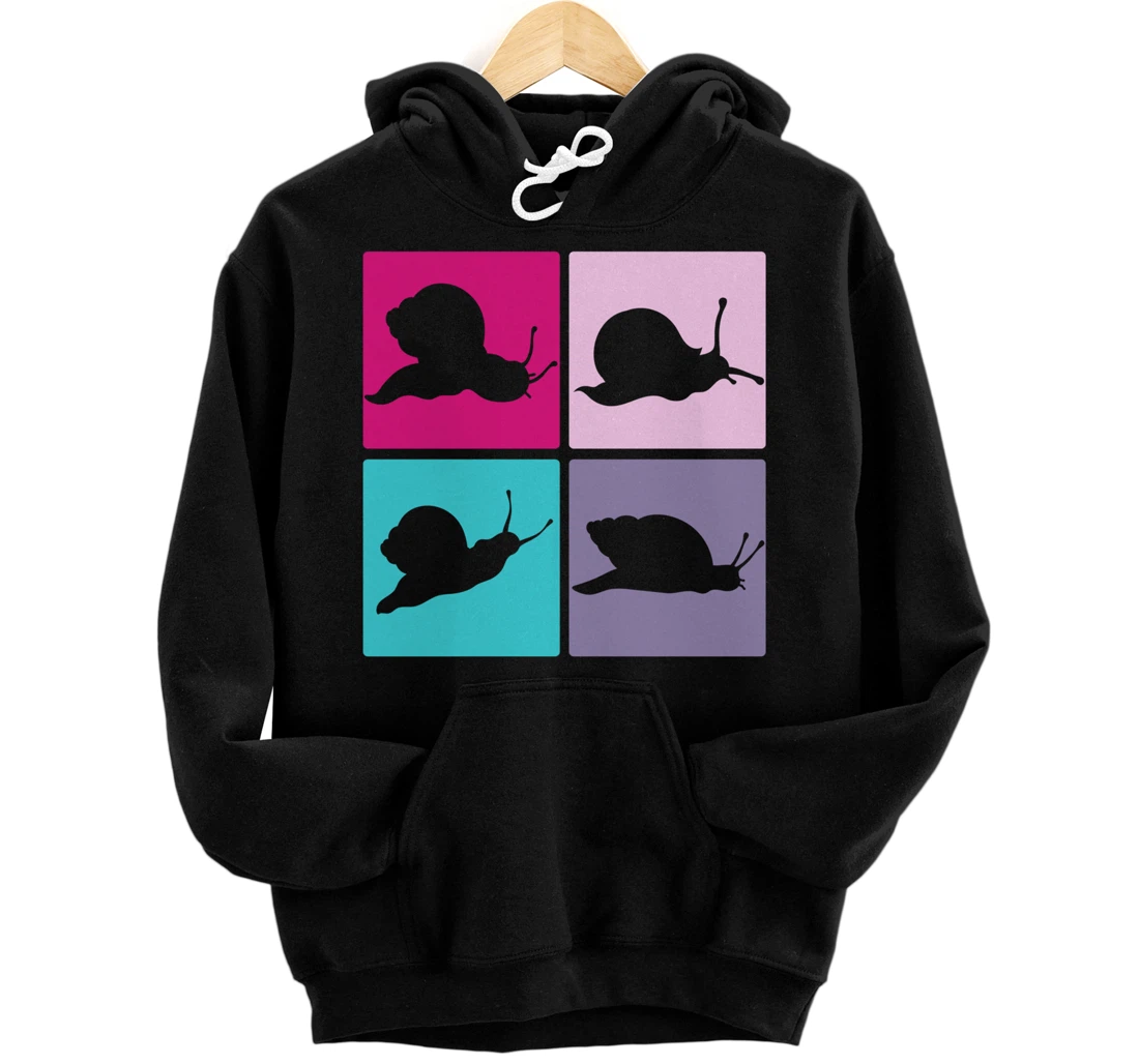 Pop Art Animal Lover Slug Gastropod Sluggish Snail Pullover Hoodie