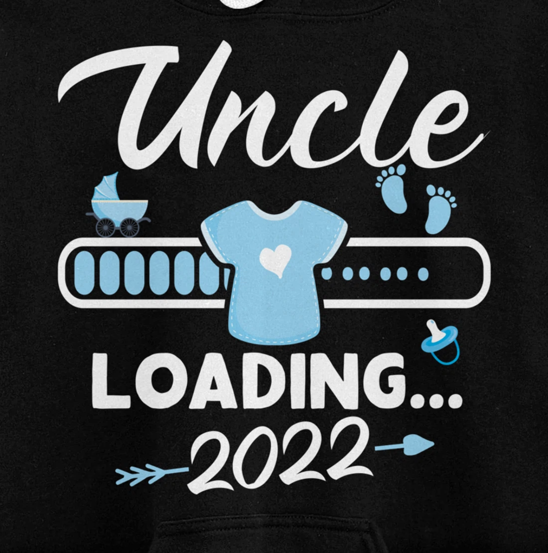Pregnancy Announcements Uncle to be 2022 Pullover Hoodie