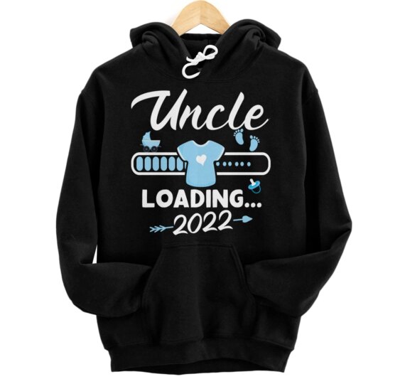 Pregnancy Announcements Uncle to be 2022 Pullover Hoodie