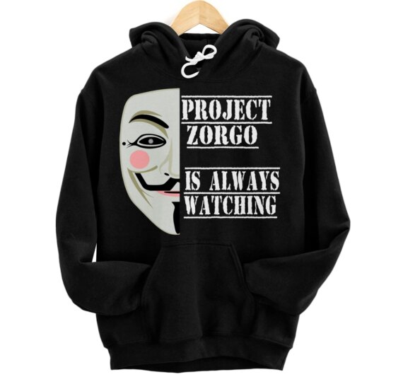 Project Zorgo Anonymous Mask Hacker Pullover Hoodie