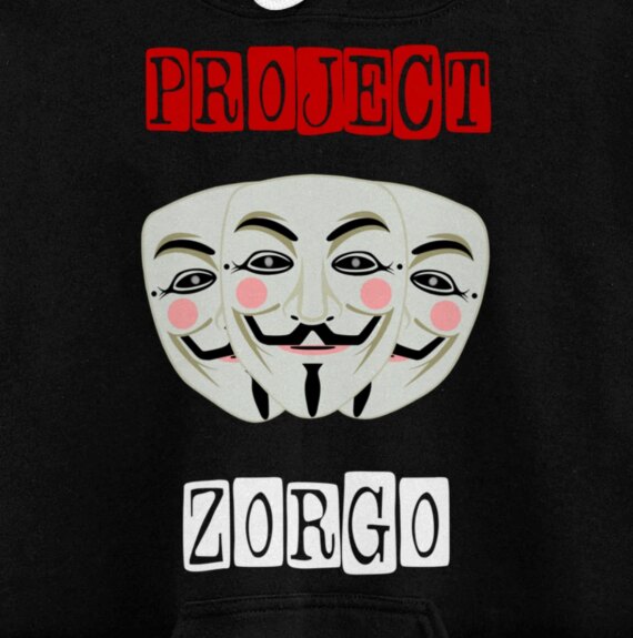Project Zorgo Anonymous Mask Hacker Pullover Hoodie