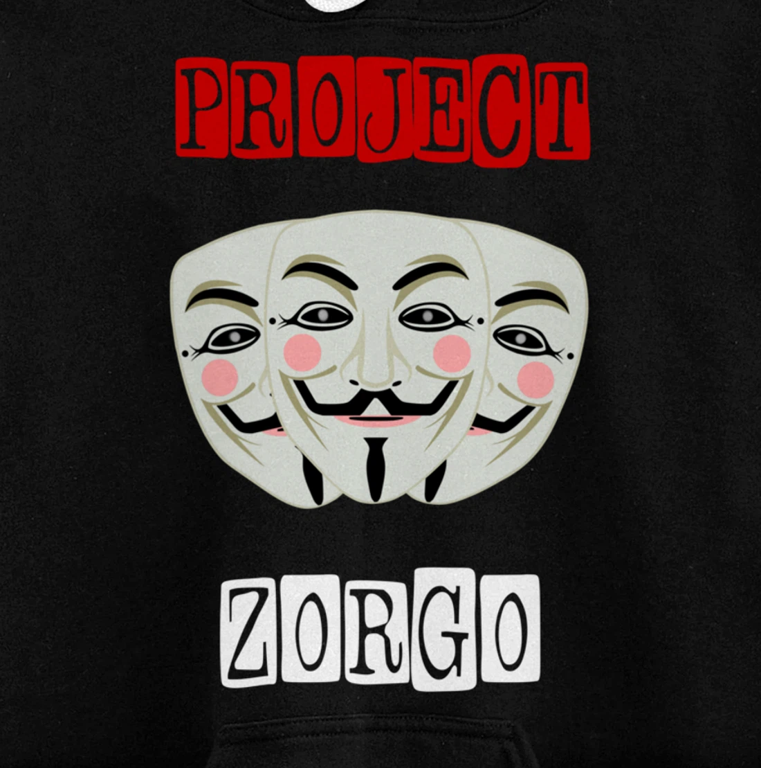 Project Zorgo Anonymous Mask Hacker Pullover Hoodie