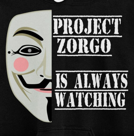 Project Zorgo Anonymous Mask Hacker Pullover Hoodie