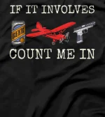 RC Model Airplane Ground Pilot Plane Beer Drinking Gun Lover T-Shirt