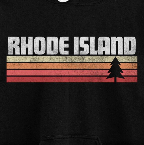 Rhode Island Retro Style Shirt Vintage 70s 80s 90s Home Gift Pullover Hoodie