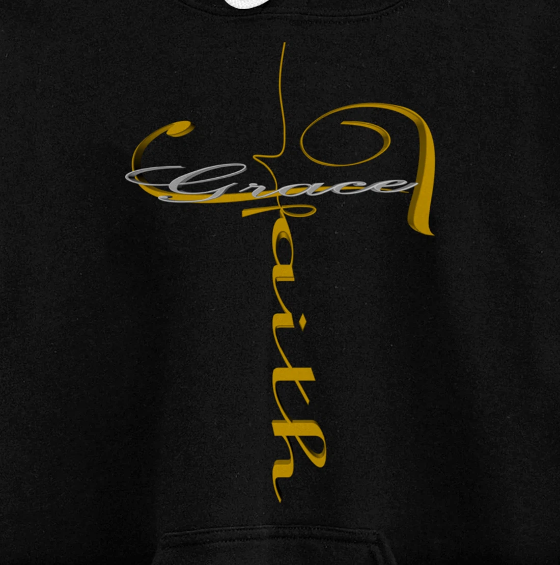 Saved by Grace Through Faith Cross Christian Gift Pullover Hoodie