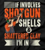 Skeet Shooting Trap,Shotgun & Shattered Clay, Shooting Vest T-Shirt