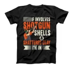 Skeet Shooting Trap,Shotgun & Shattered Clay, Shooting Vest T-Shirt