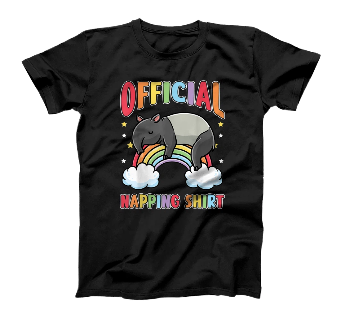 Sleeping Tapir Rainbow Pajama Shirt Napping Tapir T-Shirt