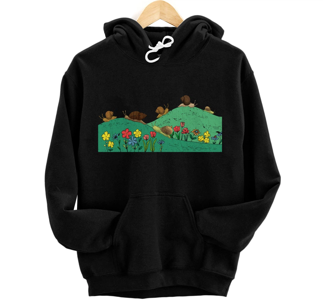 Sluggish Nature Animal Lover Garden Gastropod Snail Pullover Hoodie