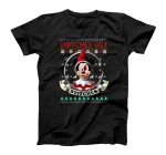 Snitches Get Stitches Santa Red Elf Mouse Ugly Xmas Sweater T-Shirt