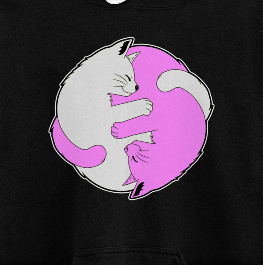 Sweet Cat Cats Ying Yang, Yin Yang Pullover Hoodie