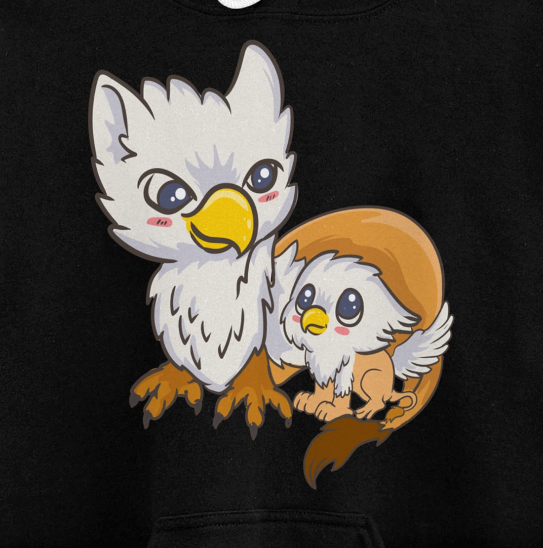 Sweet Gryphon Family Birds - Cute Kawaii Japanese Pullover Hoodie