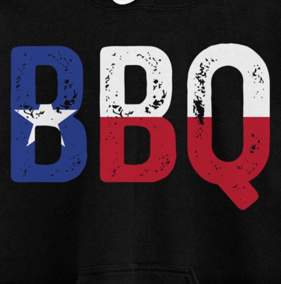 Texas BBQ Texan Flag Grill Grilling Chef Patriotic Barbecue Pullover Hoodie