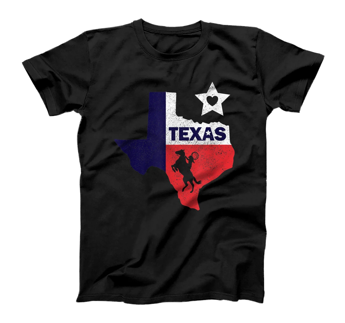Texas Lone Star State Vintage horse Cowboy and Rodeo Fan T-Shirt