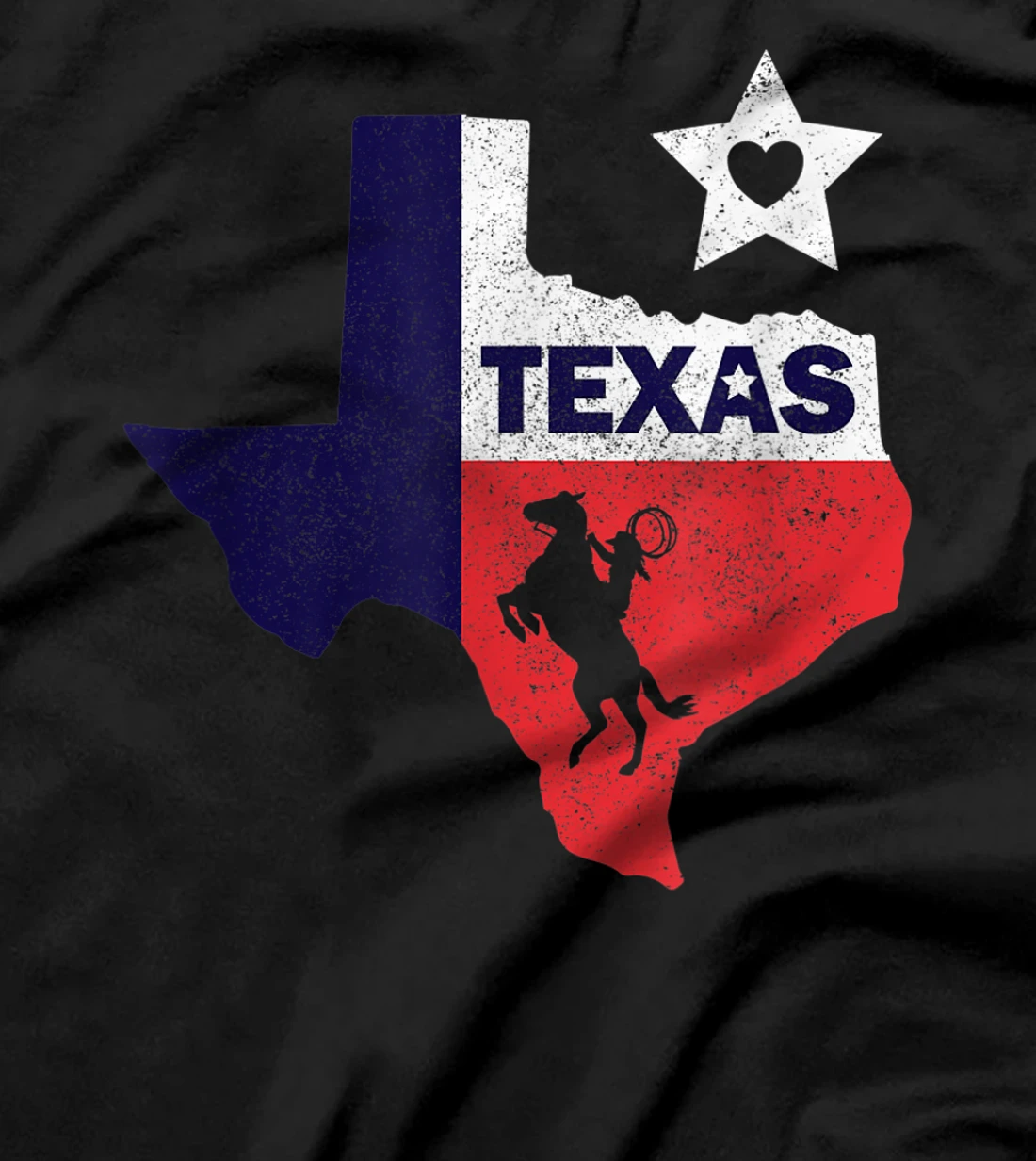Texas Lone Star State Vintage horse Cowboy and Rodeo Fan T-Shirt