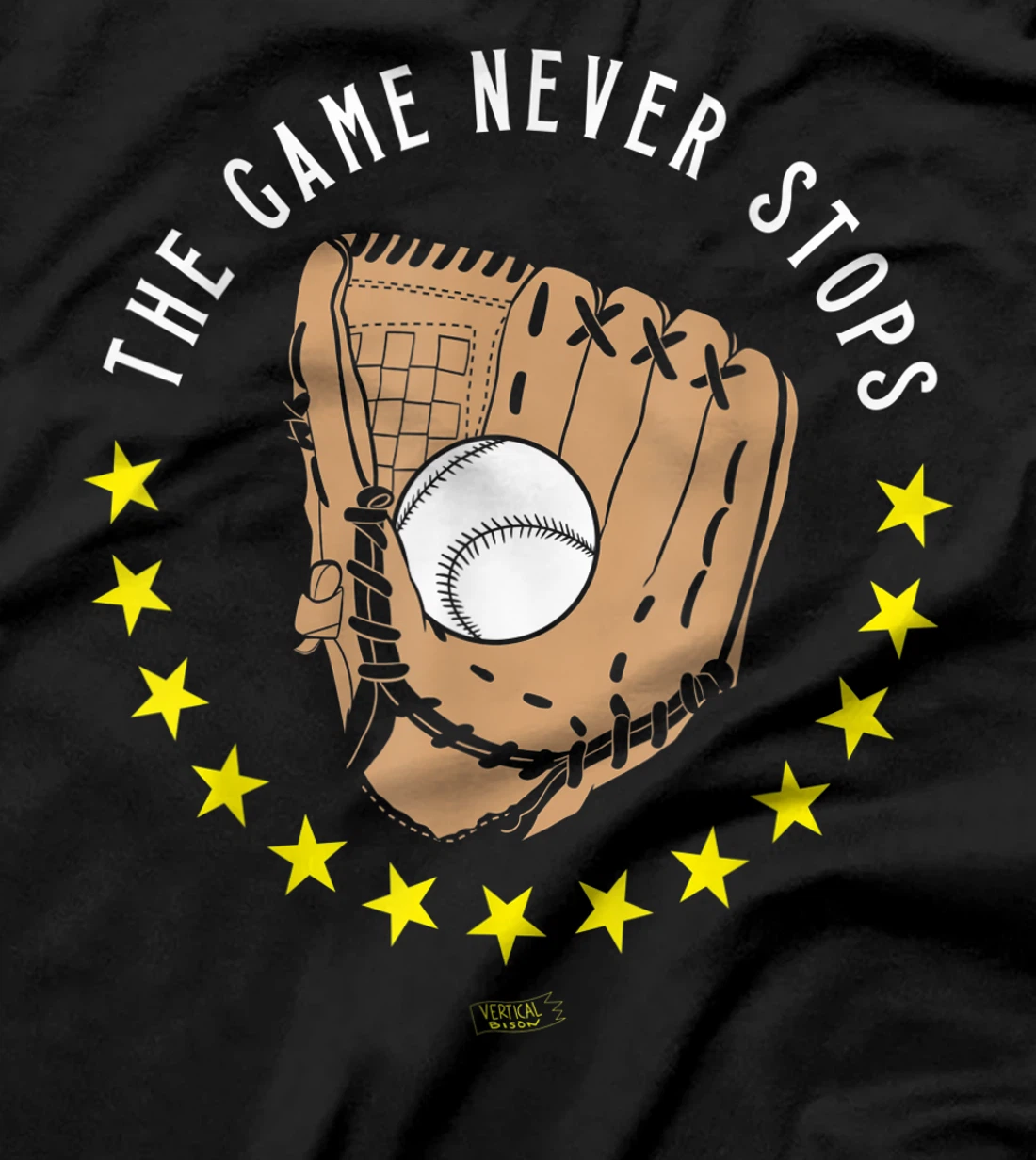 The game never stops (for the love of Baseball) T-Shirt