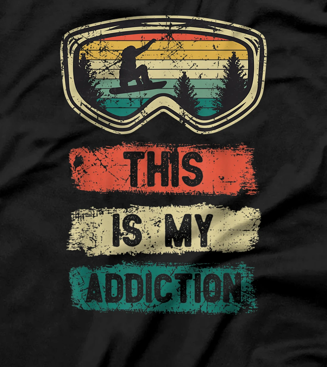 This is My Addiction Funny Skiing Snowmobile Winter Sport T-Shirt