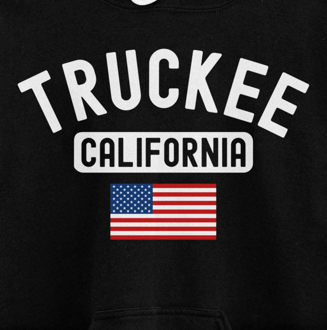 Truckee California USA Flag Vintage Cali Bear Tahoe Nevada Pullover Hoodie