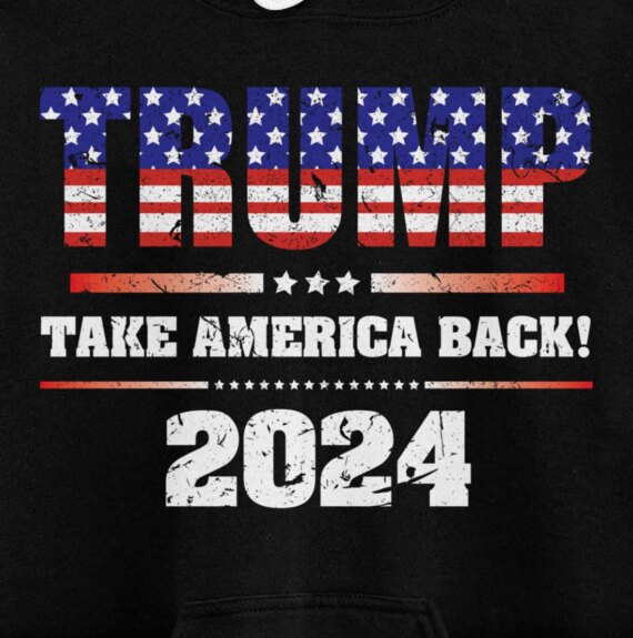 Trump 2024 Take America Back Election Patriotic Second Term Pullover Hoodie