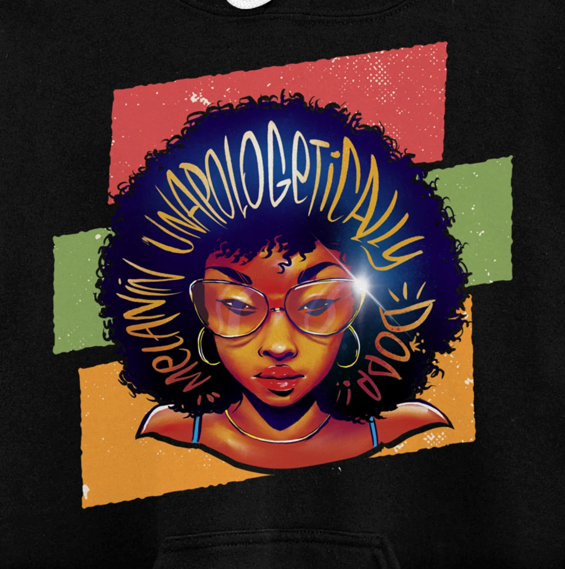 Unapologetically Dope African American Black Girl Afro Pullover Hoodie