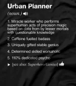 Urban Planner Job Definition Meaning Funny T-Shirt