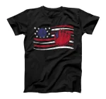 USA American Baseball Bat Flag T-Shirt