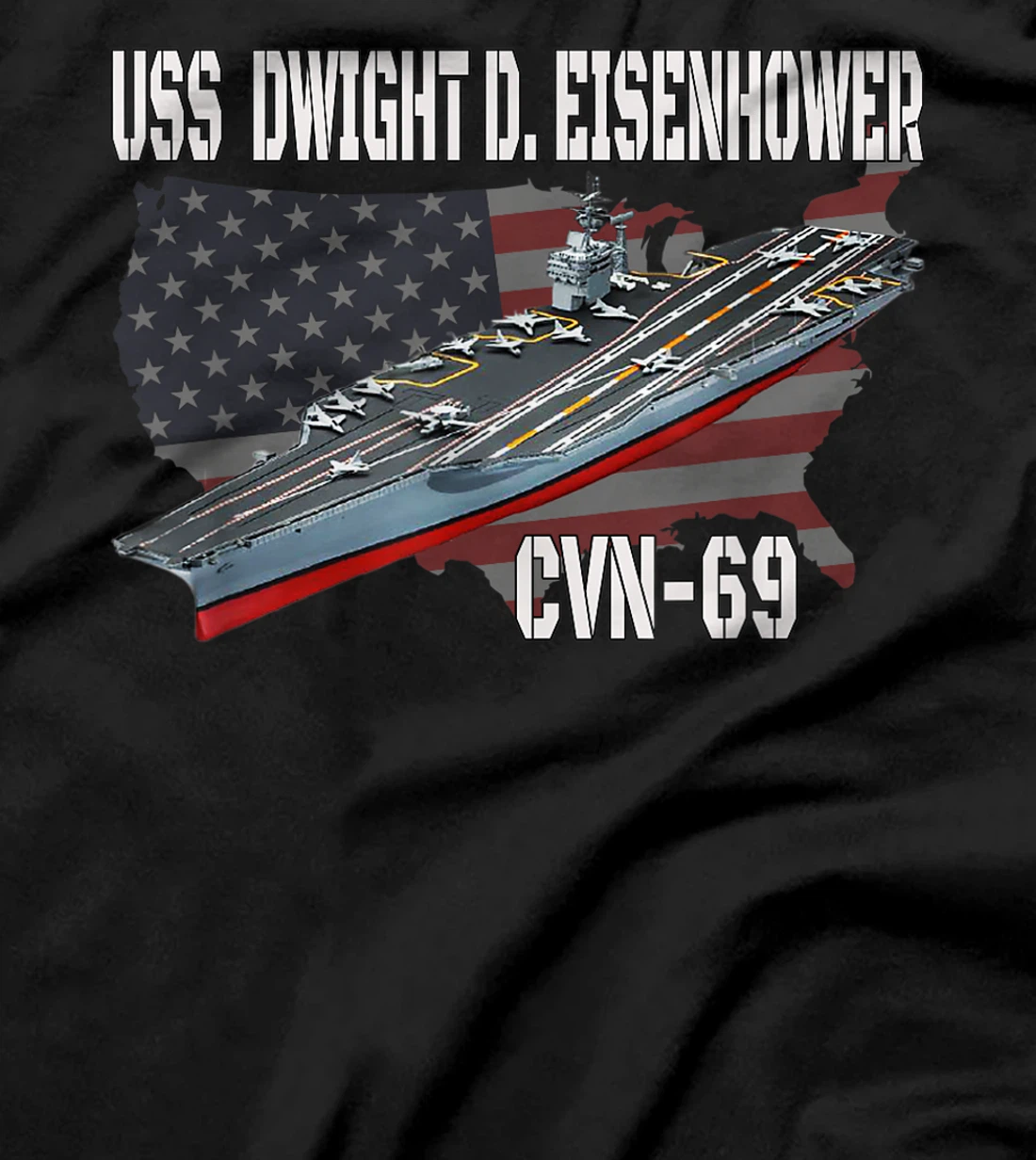 USS Dwight D. Eisenhower CVN-69 Aircraft Carrier Veteran Day T-Shirt
