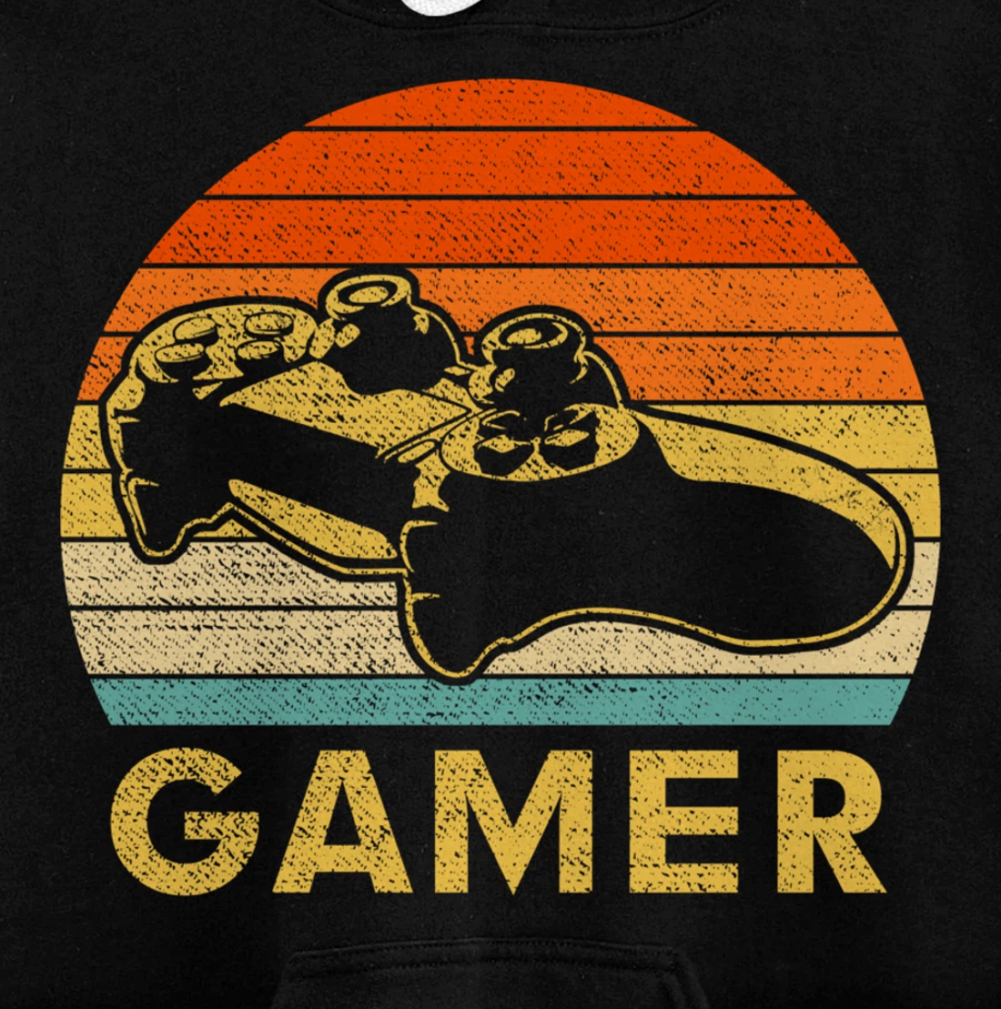 Vintage Retro Gamer Video Game Player Boys Teens Pullover Hoodie