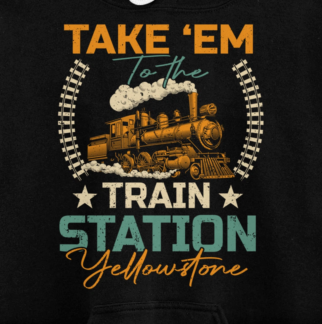 Vintage Retro Train Lovers Take Em To The Train Station Pullover Hoodie