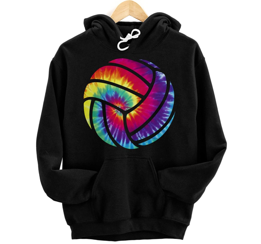 Volleyball Tie Dye Blue Purple For Teenage Perfect Design Pullover Hoodie