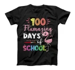  100 Amazing Days Of School Cute Flamingo Student Teacher T-Shirt