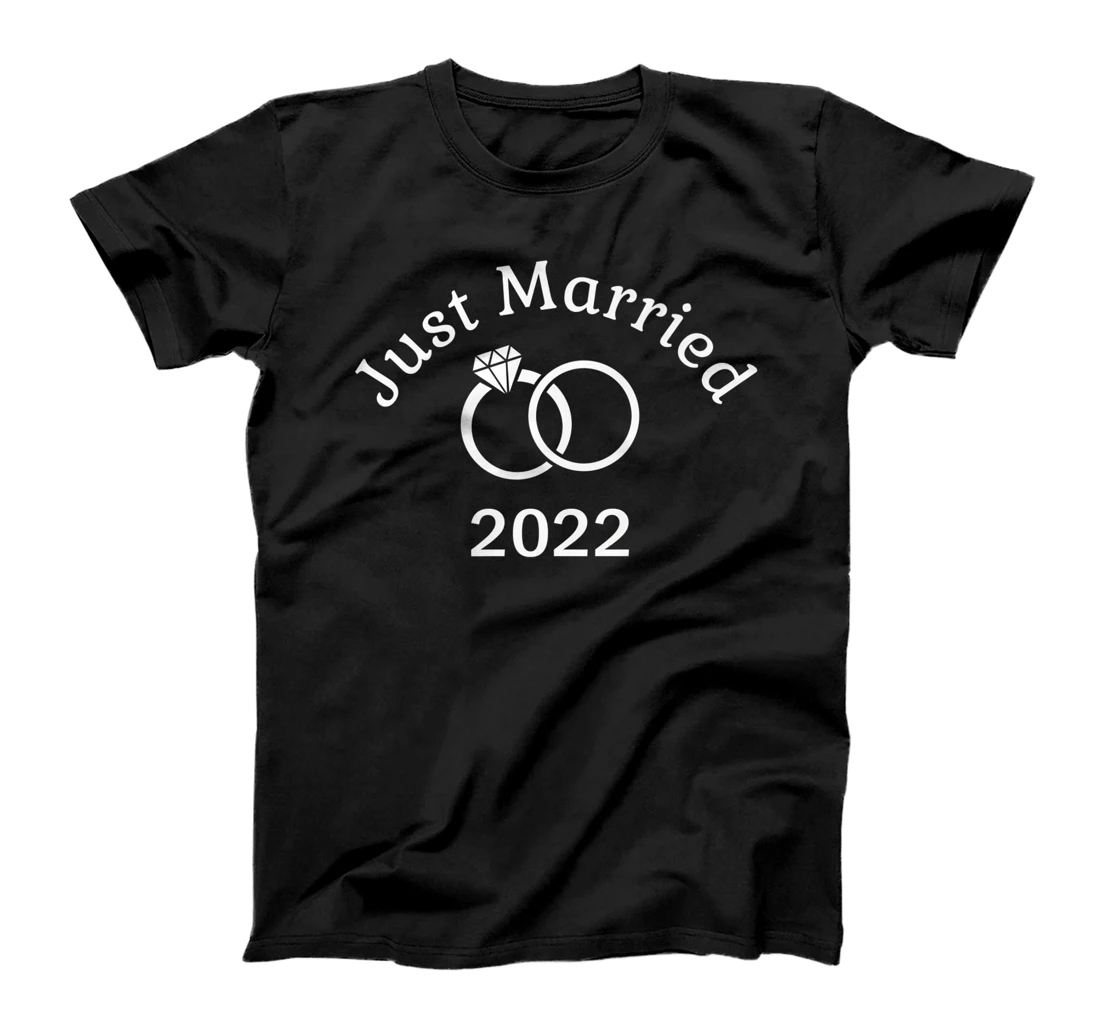  2022 Wedding Ring Matching Couple Just Married T-Shirt