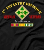 4th Infantry Division Vietnam Veteran Ivy Division Veteran T-Shirt