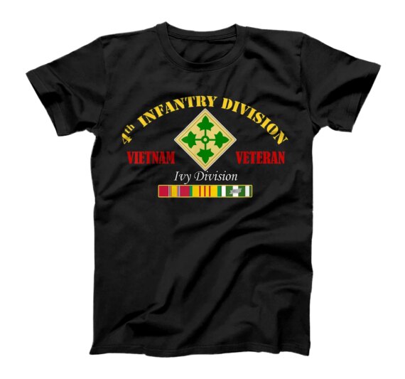  4th Infantry Division Vietnam Veteran Ivy Division Veteran T-Shirt