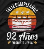 92 años 1929 Camiseta 92 Años En Cristo Jesús Spanish T-Shirt