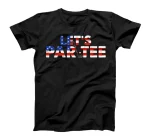  American USA Flag Let's Par Tee Party Golf Funny 4th Of July T-Shirt