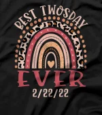  Best Twosday ever 2022 Shirt Pink Leopard Twos Day 2/22/22 T-Shirt