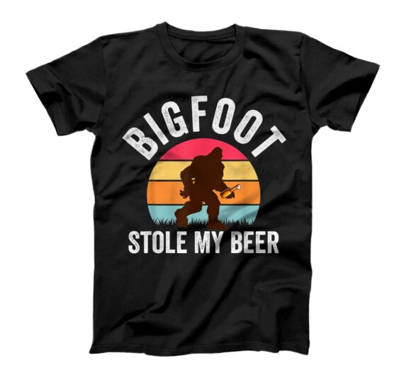  Bigfoot Stole My Beer Funny Yeti Yowi Sasquatch Drinking T-Shirt