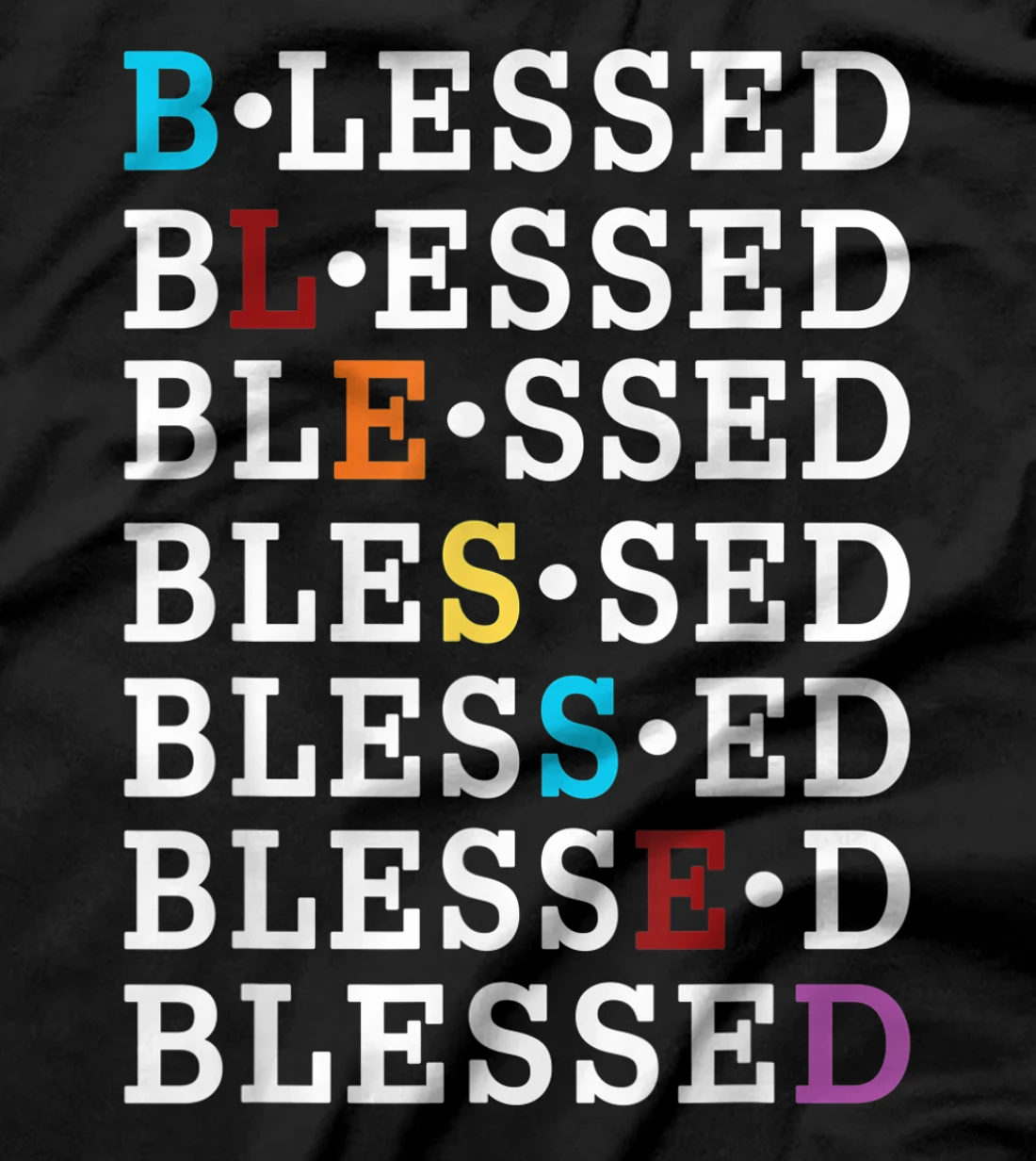  Blessed - Thankful Grateful Blessed - Religious - Christian T-Shirt