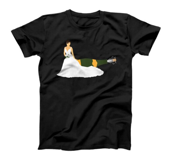  Bride Wedding Champagne Bottle Marriage T-Shirt