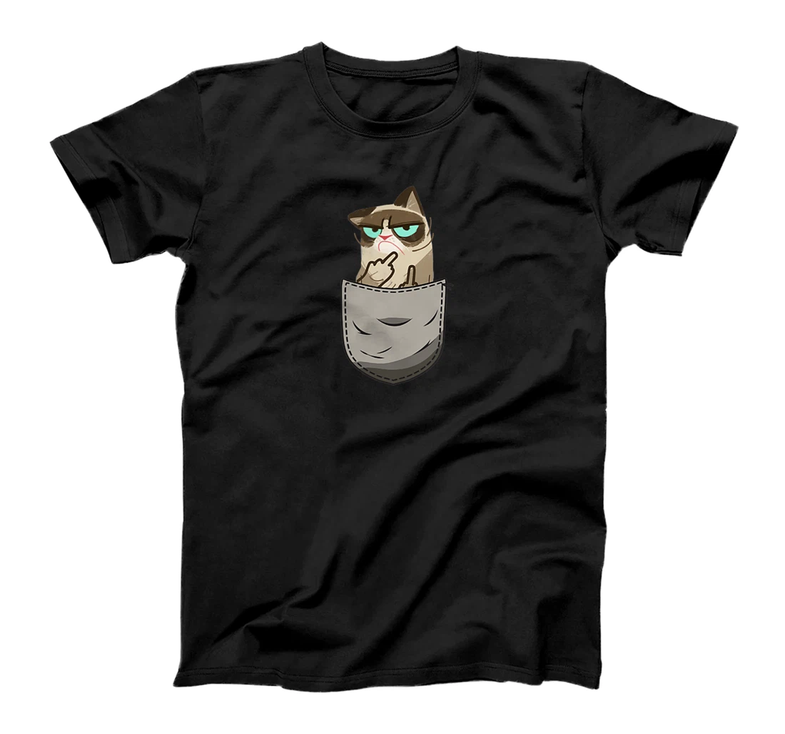  Cat Flipping Off Funny Animal Meme Sarcastic Kitten Owner T-Shirt