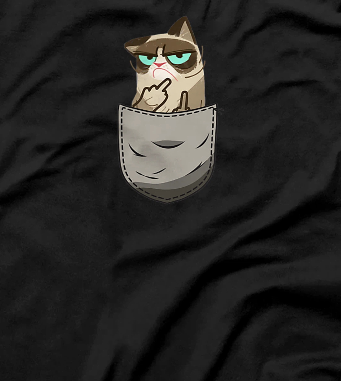  Cat Flipping Off Funny Animal Meme Sarcastic Kitten Owner T-Shirt