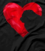  Chow chow Heart silhouette Valentine's Day Dog Lover Gift T-Shirt