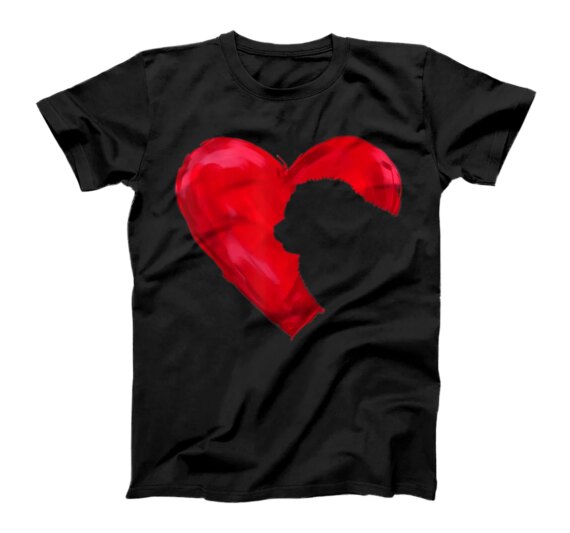  Chow chow Heart silhouette Valentine's Day Dog Lover Gift T-Shirt